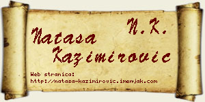Nataša Kazimirović vizit kartica